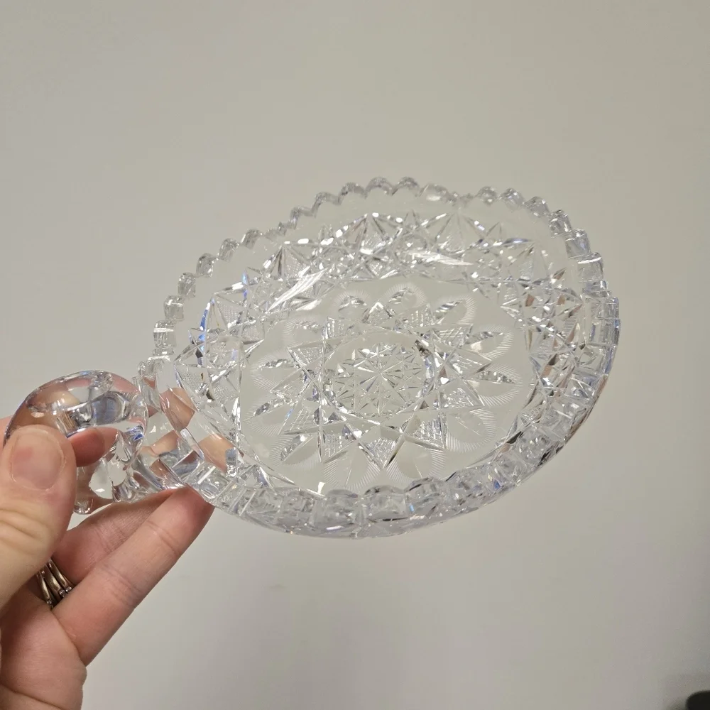 Crystal Starburst Candy Nappy Dish Tray